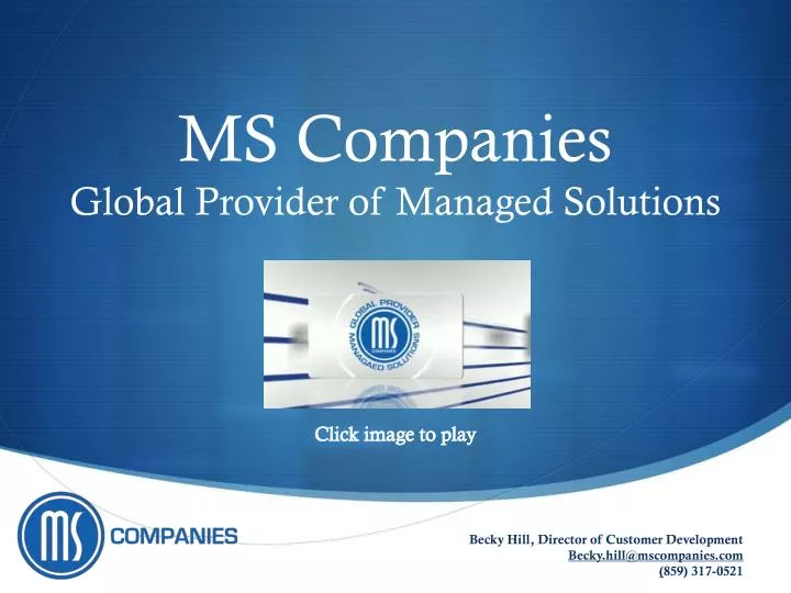 ms companies global provider of managed solutions