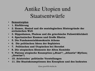 antike utopien und staatsentw rfe