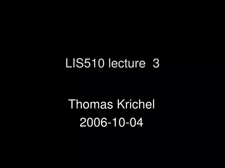 thomas krichel 2006 10 04