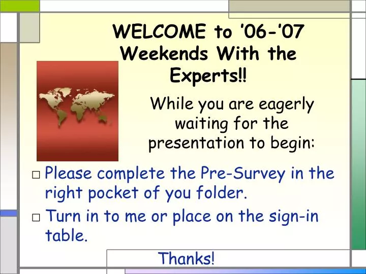 welcome to 06 07 weekends with the experts