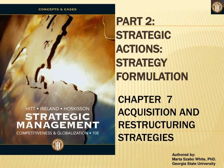 part 2 strategic actions strategy formulation