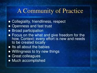 A Community of Practice