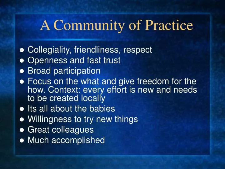 a community of practice