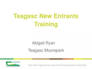 Teagasc New Entrants Training
