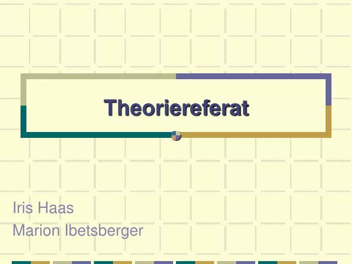 theoriereferat