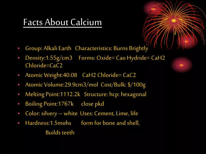 facts about calcium