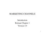 MARKETING CHANNELS - slide 1