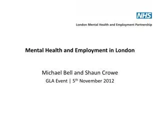 Mental Health and Employment in London