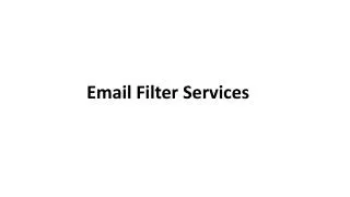 Email Filter Services