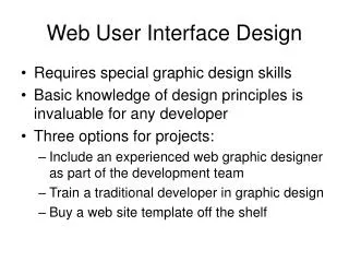 Web User Interface Design