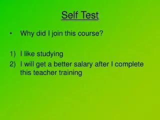 self test
