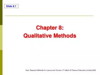 Chapter 8: Qualitative Methods