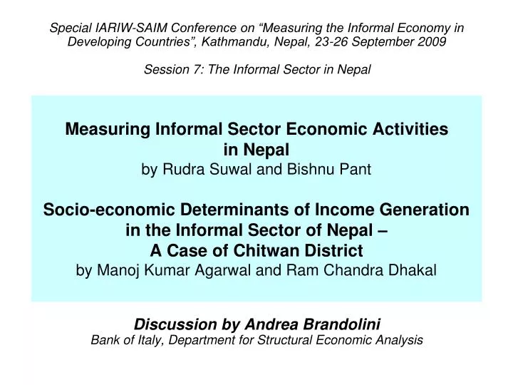 discussion by andrea brandolini bank of italy department for structural economic analysis