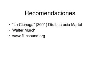 recomendaciones