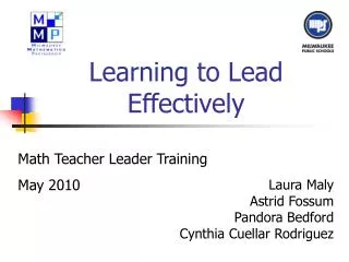Learning to Lead Effectively