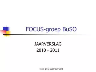 focus groep buso