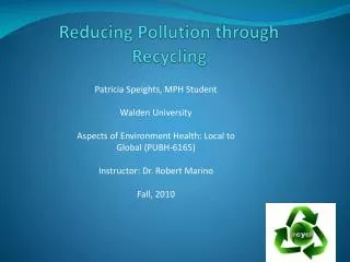Reducing Pollution through Recycling