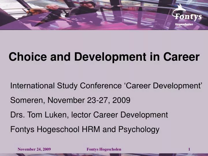 choice and development in career