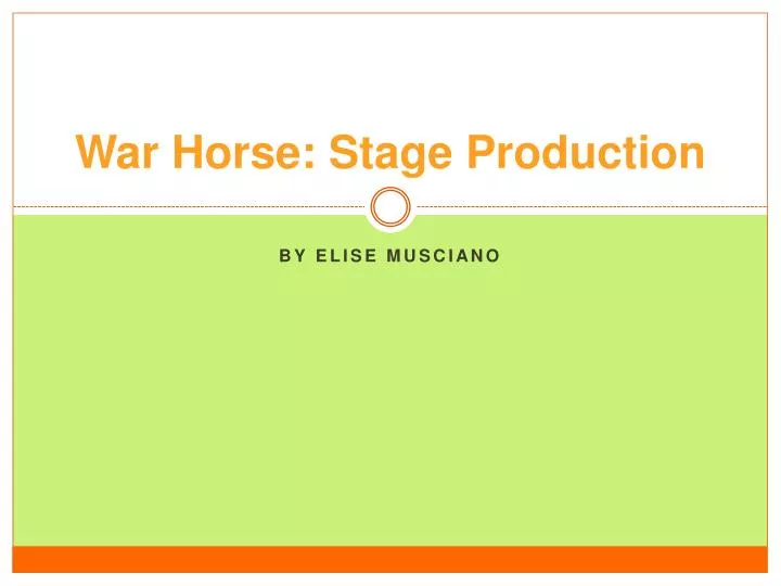 war horse stage production