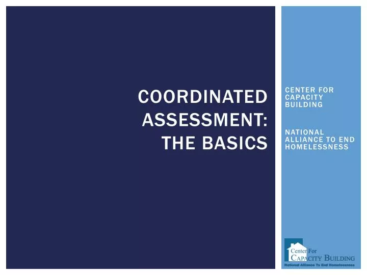 coordinated assessment the basics