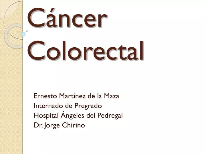 c ncer colorectal