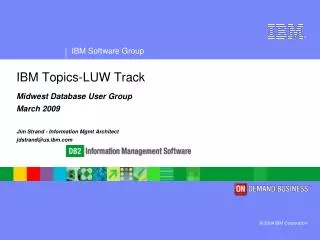 IBM Topics-LUW Track