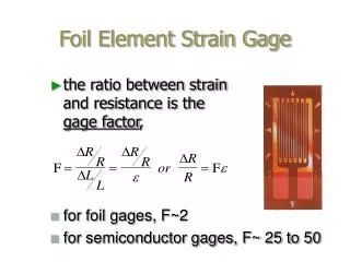 Foil Element Strain Gage