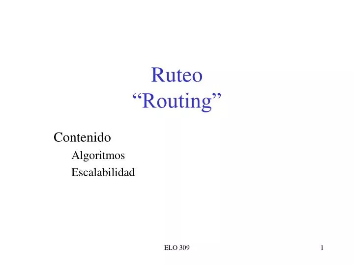 ruteo routing