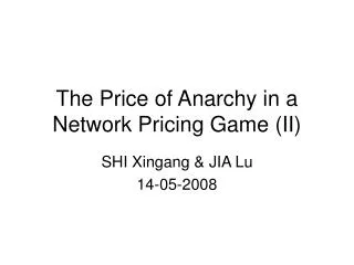 The Price of Anarchy in a Network Pricing Game (II)