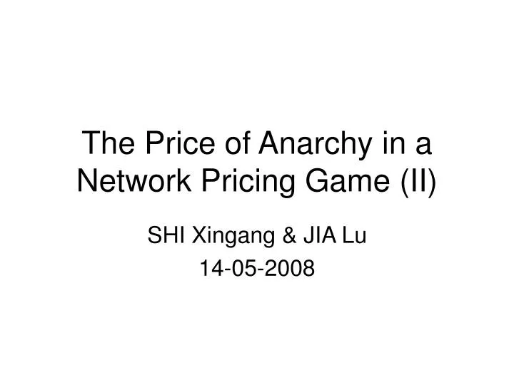 the price of anarchy in a network pricing game ii