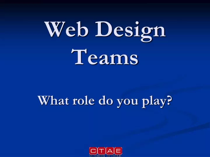 web design teams what role do you play