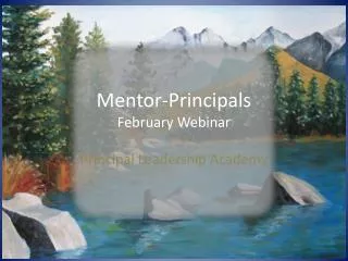 Mentor-Principals February Webinar