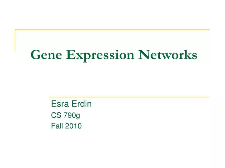gene expression networks