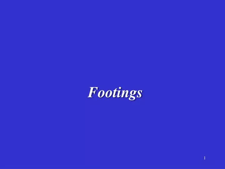 footings