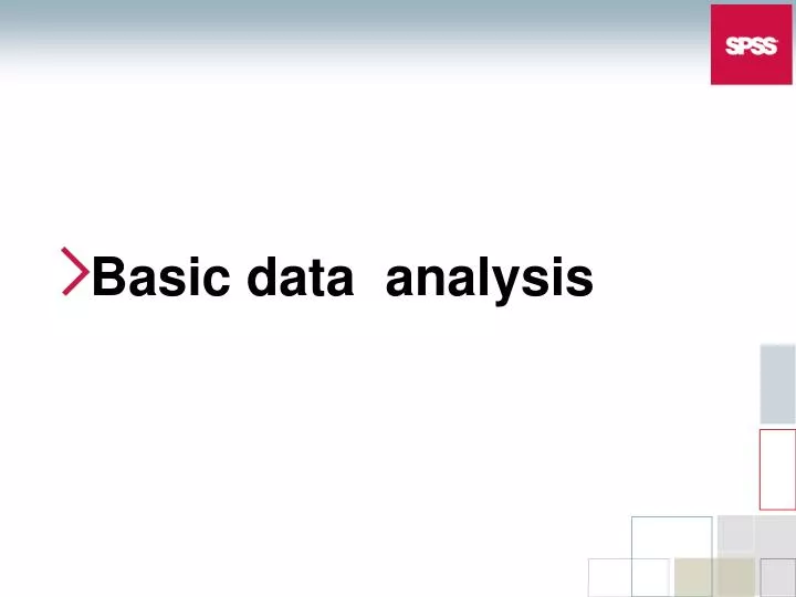 basic data analysis