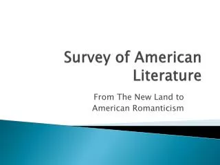 Survey of American Literature