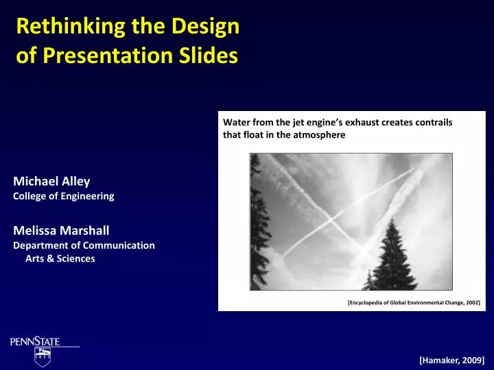 rethinking the design of presentation slides