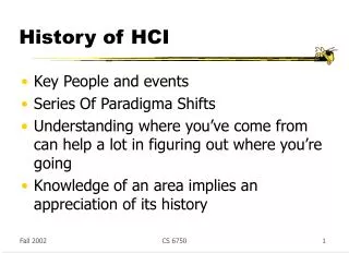 History of HCI