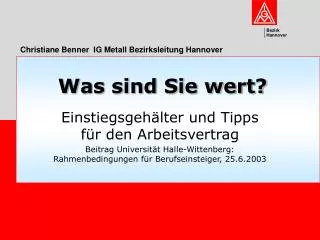 was sind sie wert