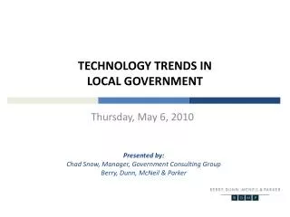 Technology Trends in local government