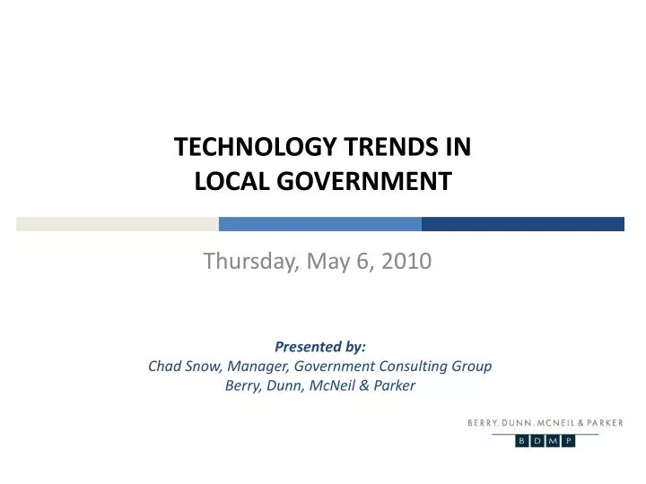 technology trends in local government
