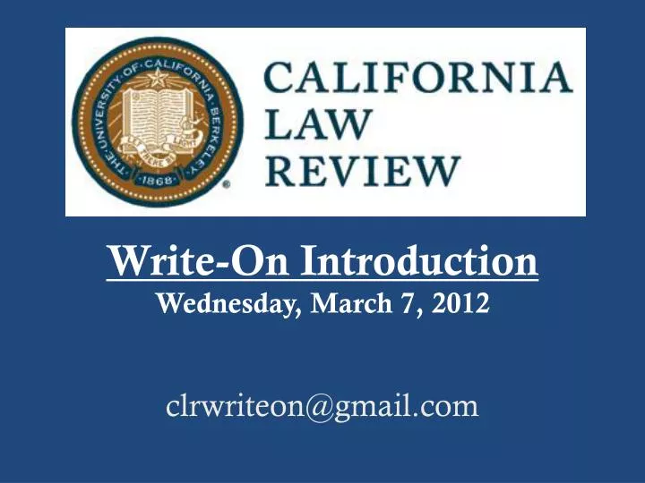 write on introduction wednesday march 7 2012