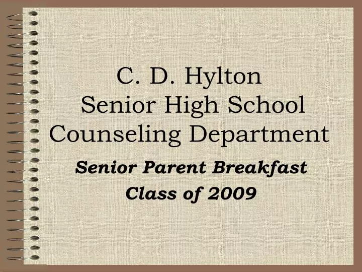 c d hylton senior high school counseling department
