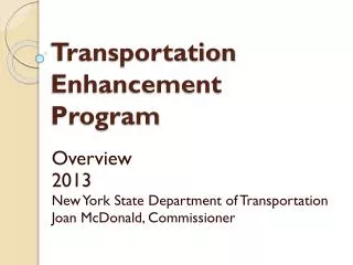 Transportation Enhancement Program