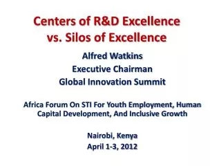 Centers of R&amp;D Excellence vs. Silos of Excellence