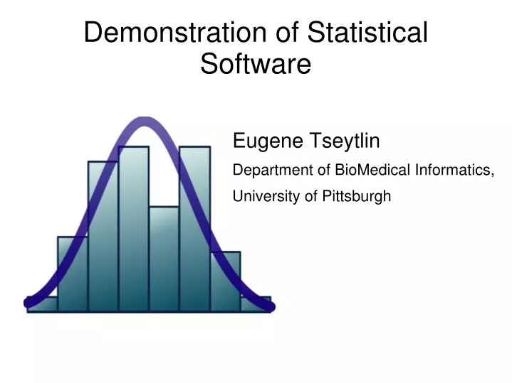 demonstration of statistical software