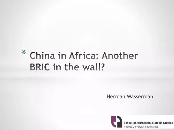 china in africa another bric in the wall