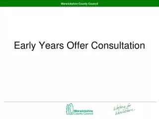 Early Years Offer Consultation