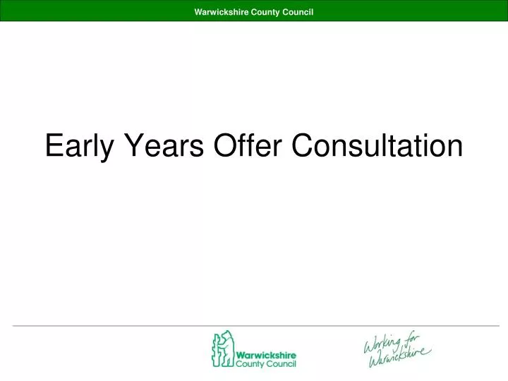 early years offer consultation
