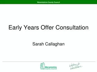 Early Years Offer Consultation